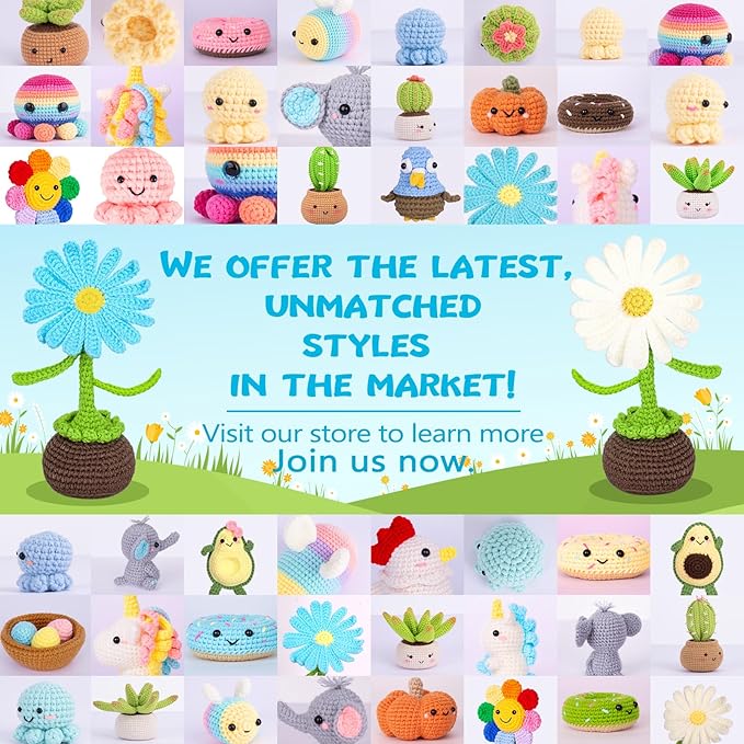 Crochetta Crochet Kit for Beginners, Crochet Starter Kits for Adults with Step-by-Step Video