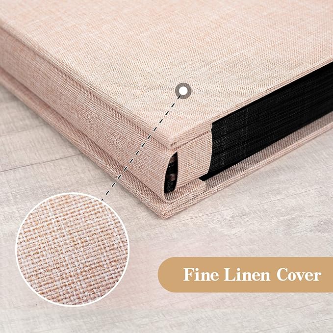 potricher Photo Album for 4x6 1000 Photos Linen Cover Extra Large Capacity Picture Book for Family Wedding Anniversary and Baby (Beige)