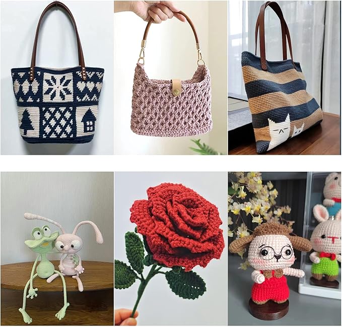 100% Cotton Crochet Yarn for Bag,3 Rolls/Pack 2mm x 510m,Macrame Cord,Chunky Yarn for Crocheting Handbag, Purse,Blankets Crafts Projects (Sky Blue)