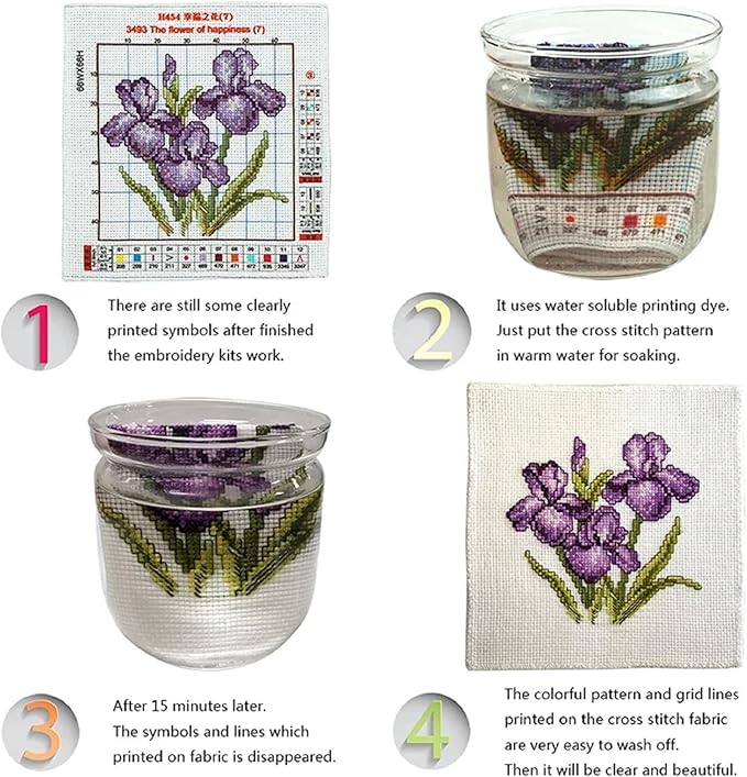 Magxvouy Cross Stitch Kits Stamped Full Range of Embroidery Kits,Cross Stitch Patterns Needlework Kits for Beginners 11CT Printed Kits&Seaside Scenery 18x18 inchs