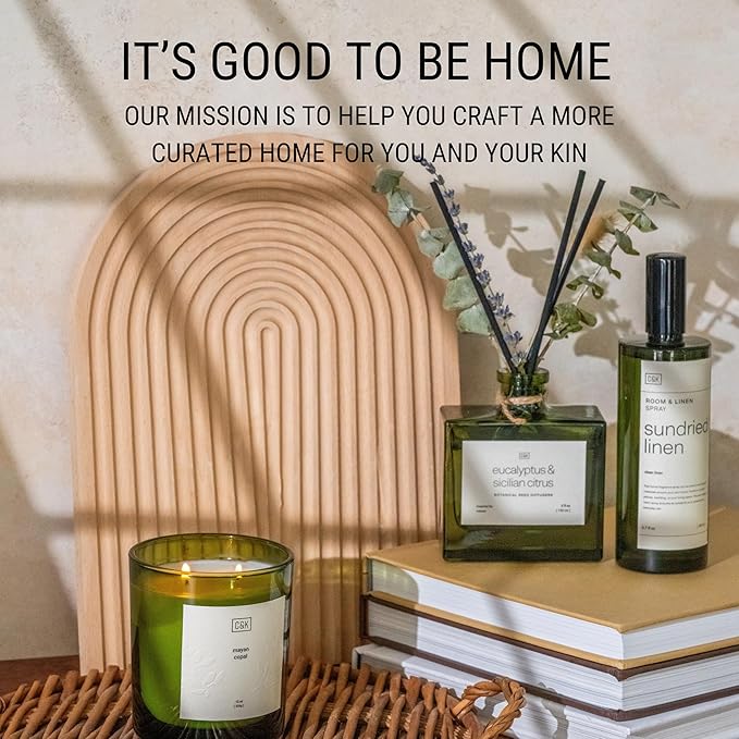 Craft & Kin Reed Diffuser with Dried Flowers | 5 oz White Lavender Scented Winter Reed Diffusers for Home, Bathroom | Scent Sticks | Elegant Fragrance Home Decor for Men & Women