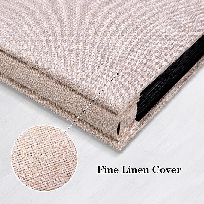 Mublalbum Photo Album 4x6 1000 Photos Linen Cover Large Picture Book Holds Horizontal and Vertical Pockets for Wedding Family Anniversary and Baby (Beige)