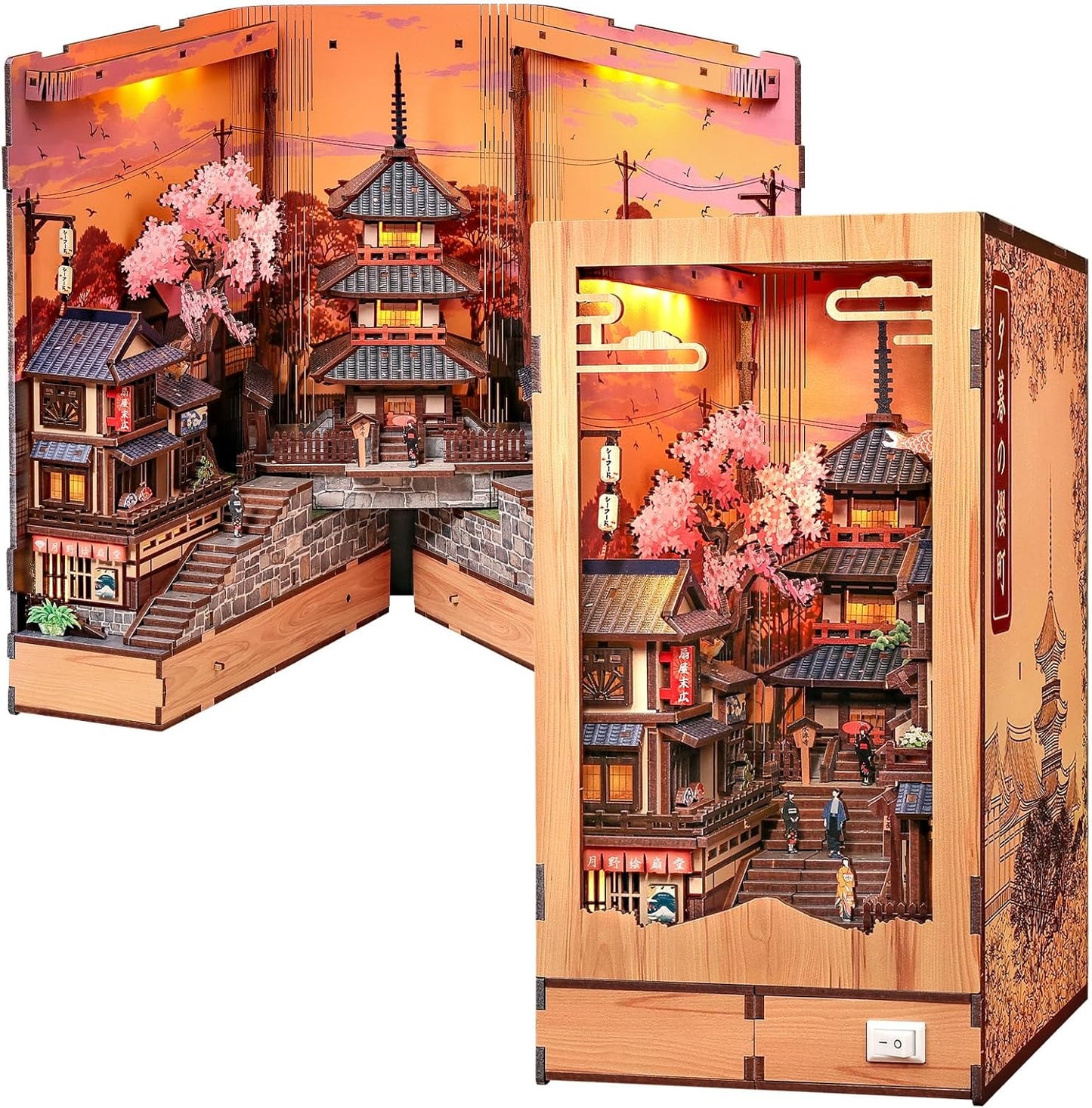 CUTEBEE Book Nook Kit - DIY Miniature House Japanese Street Diorama
