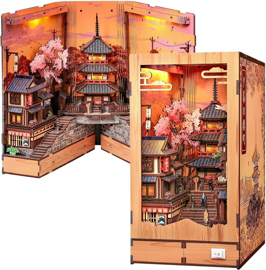 CUTEBEE Book Nook Kit - DIY Miniature House Japanese Street Diorama