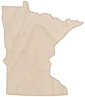 State Map of Minnesota Wood Craft Unfinished Wooden Cutout Art DIY Wood Signs Inspirational Wall Plaque Retro Woodshop Garage Wall Decor for Living Room Bedroom Front Door Office - Image 2