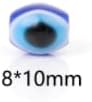 200pcs Oval Royal Blue Evil Eye Resin Lampwork Beads 10mm Charms Spacer Bead with Elastic Rope for Bracelets Necklace Jewelry Craft Making - Image 6