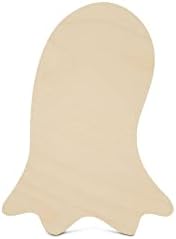 Wooden Ghost Cutout 10 x 7-1/2-inch, 1/4 inch Thick, Pack of 1 Wooden Halloween Cutouts Decorations for Door Hanger, by Woodpeckers by Woodpeckers