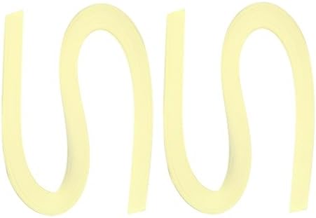 PATIKIL 240pcs Quilling Strips Paper 3/8"(10mm) 21"(54cm) Origami Paper Quilling Strip for Art DIY Hand Craft Christmas, Light Yellow by PATIKIL