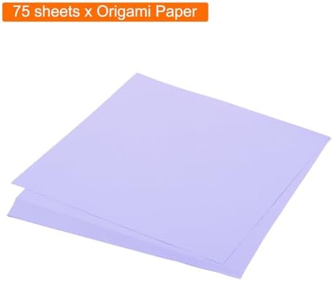 MECCANIXITY 75 Sheet Origami Paper Double Sided 8x8" Light Purple - Image 3