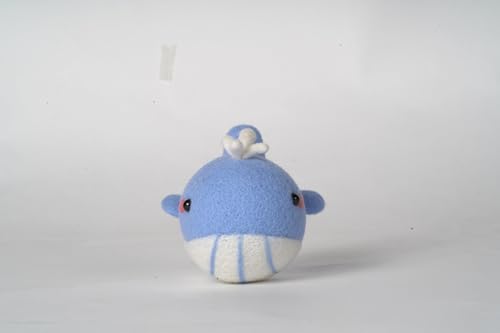 Wizardi Beginner Needle Felting Kit for Adults - Whale. Animal Felting Kit 6.3x6.4cm. Felting Tools. Wool Felting Supplies. Felt Crafts. Wool Felt. F07N8-538 by Wizardi