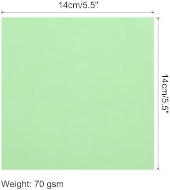 MECCANIXITY 50 Sheet Origami Paper Double Sided Light Green 5.5x5.5 Inch Square Sheet for Art Craft Project, Beginners, Gifts Decor - Image 2