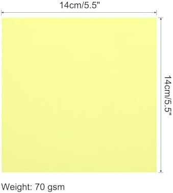 MECCANIXITY 25 Sheet Origami Paper Double Sided Light Yellow 5.5x5.5 Inch Square Sheet for Art Craft Project, Beginners, Gifts Decor - Image 2