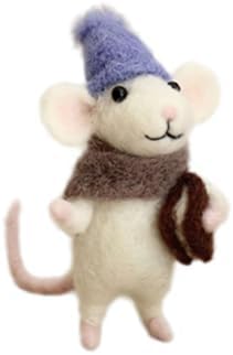 Mice Needle Felting Kit,Felting Kits for Beginners,Mice Needle Felting Starter Kit,Needle Felting Kit Beginner Unfinished Wool Felt Mouse Craft Kit for Beginner DIY Craft Pendant by CTDWNT