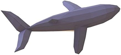 DIY Humpback Whale Paper Sculpture Kit, Low‑Poly Papercraft Hanging Ornament, 3D Geometric Suspended Decor for Home & Nursery, Adult Craft Kit, Tools Not Included - Image 4
