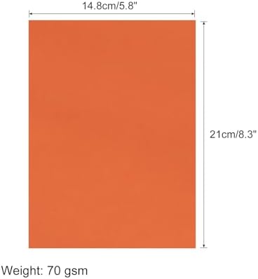 MECCANIXITY 50 Sheet Origami Paper Double Sided Orange Red 8.3 x 5.8 Inch Square Sheet for Art Craft Project, Beginners, Gifts Decor - Image 2