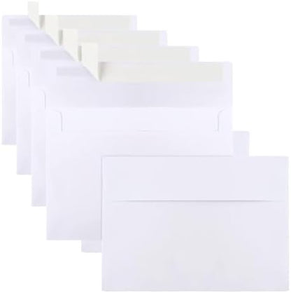 200 Packs 5x7 Envelopes, White A7 5x7 Envelopes for Invitations, Printable, Self Seal for Weddings, Photos, Postcards, Greeting Cards, Mailing by Joyberg