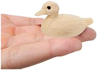 Selsela DIY Paint-Your-Own Wooden Duck Figurine - Unpainted Miniature Personalized Sculpture, Wood Craft Figurine Statue Art Small Animal for Home Decor, Gifts & Personalized Projects by Selsela