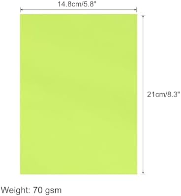 MECCANIXITY 50 Sheet Origami Paper Double Sided Fluorescent Green 8.3 x 5.8 Inch Square Sheet for Art Craft Project, Beginners, Gifts Decor - Image 2