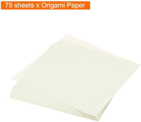 MECCANIXITY 75 Sheet Origami Paper Double Sided 6x6" Cream White - Image 3