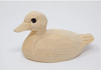 Selsela DIY Paint-Your-Own Wooden Duck Figurine - Unpainted Miniature Personalized Sculpture, Wood Craft Figurine Statue Art Small Animal for Home Decor, Gifts & Personalized Projects - Image 3