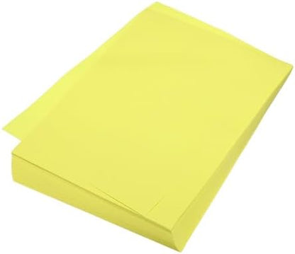 MECCANIXITY 100 Sheet Origami Paper Double Sided Bright Yellow 11.7 x 8.3 Inch Square Sheet for Art Craft Project, Beginners, Gifts Decor by MECCANIXITY