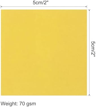 MECCANIXITY 100 Sheet Origami Paper Double Sided Lemon Yellow 2x2 Inch Square Sheet for Art Craft Project, Beginners, Gifts Decor - Image 2