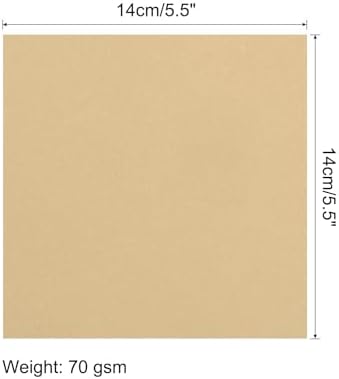 MECCANIXITY 100 Sheet Origami Paper Double Sided Khaki 5.5 x 5.5 Inch Square Sheet for Art Craft Project, Beginners, Gifts Decor - Image 2