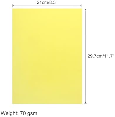 MECCANIXITY 50 Sheet Origami Paper Double Sided Cream Lemon Yellow 11.7 x 8.3 Inch Square Sheet for Art Craft Project, Beginners, Gifts Decor - Image 2