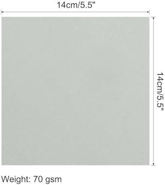 MECCANIXITY 100 Sheet Origami Paper Double Sided Light Gray 5.5 x 5.5 Inch Square Sheet for Art Craft Project, Beginners, Gifts Decor - Image 2