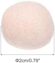 PATIKIL Wool Felt Balls Beads Wool Felting Pom 2cm 20mm Light Pink for Home Crafts Handcrafts Project DIY Pack of 5 - Image 2