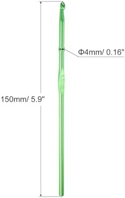 uxcell 20Pcs Aluminum Crochet Hook 4.0mm US Size G (Size 6) Knitting Needles for DIY Craft Yarn Green - Image 2