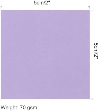MECCANIXITY 100 Sheet Origami Paper Double Sided Light Purple 2x2 Inch Square Sheet for Art Craft Project, Beginners, Gifts Decor - Image 2