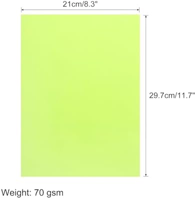 MECCANIXITY 50 Sheet Origami Paper Double Sided Cream Fluorescent Green 11.7 x 8.3 Inch Square Sheet for Art Craft Project, Beginners, Gifts Decor - Image 2