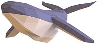 DIY Humpback Whale Paper Sculpture Kit, Low‑Poly Papercraft Hanging Ornament, 3D Geometric Suspended Decor for Home & Nursery, Adult Craft Kit, Tools Not Included - Image 2