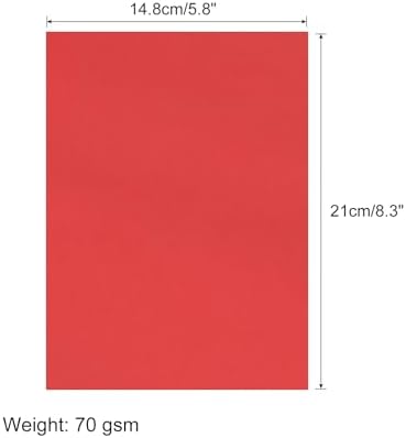MECCANIXITY 50 Sheet Origami Paper Double Sided Red 8.3 x 5.8 Inch Square Sheet for Art Craft Project, Beginners, Gifts Decor - Image 2