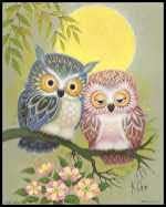 DSC ART Cute Owls in Love - Paper Tole 3D Decoupage Craft Kit Size 6x8 inches K7516 (The Additional Pictures Show Examples This Craft Kit Assembled and Framed in a Shadow Box Frame) - Image 4