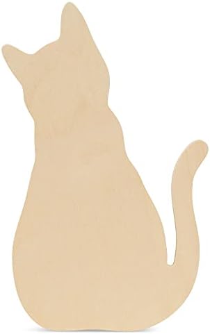 Wood Cat Cutouts 12 x 7-3/10 Inch, Pack of 3 Fall Unfinished Wood Cutouts to Paint and Display, DIY Halloween Décor, by Woodpeckers by Woodpeckers