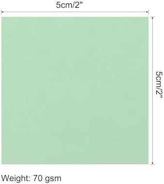 MECCANIXITY 25 Sheet Origami Paper Double Sided Light Green 2x2 Inch Square Sheet for Art Craft Project, Beginners, Gifts Decor - Image 2