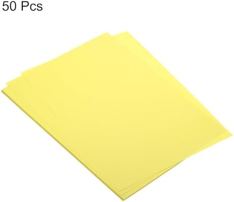 MECCANIXITY 50 Sheet Origami Paper Double Sided Cream Lemon Yellow 11.7 x 8.3 Inch Square Sheet for Art Craft Project, Beginners, Gifts Decor - Image 3
