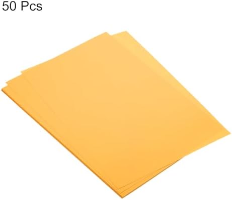 MECCANIXITY 50 Sheet Origami Paper Double Sided Cream Fluorescent Orange 11.7 x 8.3 Inch Square Sheet for Art Craft Project, Beginners, Gifts Decor - Image 3