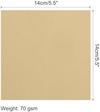 MECCANIXITY 25 Sheet Origami Paper Double Sided Khaki 5.5 x 5.5 Inch Square Sheet for Art Craft Project, Beginners, Gifts Decor - Image 2