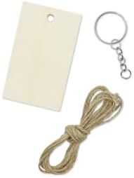 DIY Wood Keychain Making Craft Kit - Makes 18 Keychains (Rectangular) by Craft+Medley