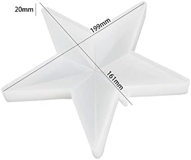 Star Silicone Resin Molds, Christmas Tree Topper Star Crystal Epoxy Resin Molds, DIY Crafts Making Christmas Ornaments Decorations (Glossy-Large) - Image 2