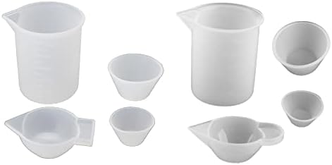 4 Pcs/Set Epoxy Resin Cups Kit Jewelry Resin Starter Tools for, Artwork, Jewelry Casting Measuring Spoons Double Sided - Image 4
