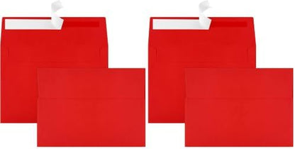 140 Packs A4 Envelope Red, 4x6 Photo Envelopes for Invitations, Envelopes Self Seal for Weddings, Baby Shower, Photos, Postcards, Greeting Cards, Mailing by Joyberg