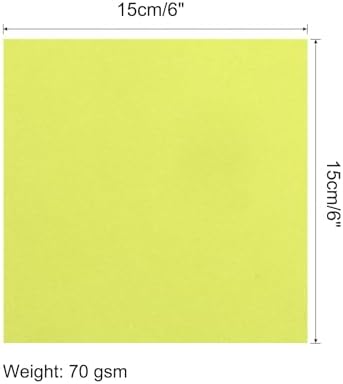 MECCANIXITY 25 Sheets Origami Paper Double Sided Green Yellow 6x6 Inch Square Sheet for Art Craft Project, Beginners, Gifts Decor - Image 2
