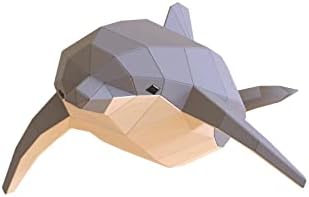 Dolphin Paper Sculpture,Pre-cut DIY Papercraft Kit,Handmade Sea Animal Figurine, Color,Low Poly Home Decor,All Accessories Included - Image 6