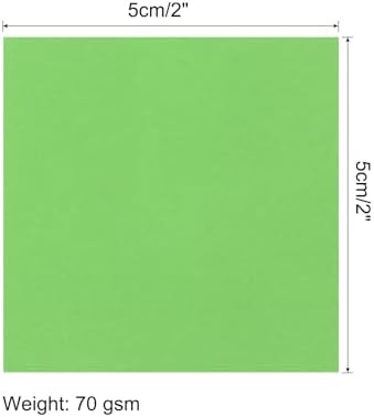 MECCANIXITY 25 Sheet Origami Paper Double Sided Green 2x2 Inch Square Sheet for Art Craft Project, Beginners, Gifts Decor - Image 2