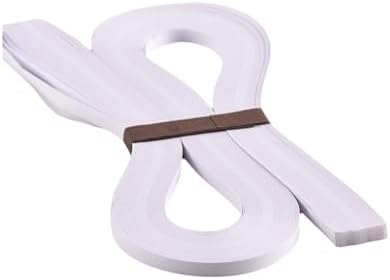 ODETOJOY White Quilling Paper Strips 7mm x 54cm 120pcs for Paper Quilling, Card Making, Scrapbooking Crafts by ODETOJOY