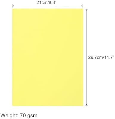 MECCANIXITY 50 Sheet Origami Paper Double Sided Bright Yellow 11.7 x 8.3 Inch Square Sheet for Art Craft Project, Beginners, Gifts Decor - Image 2